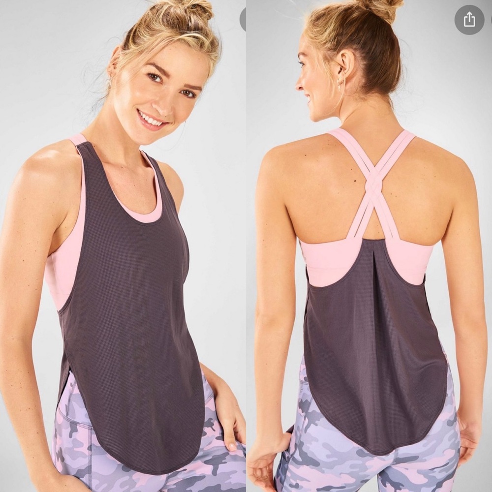 Fabletics Cashel Built-in Bra Swing Tank - L